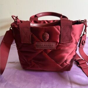 Kurt Geiger Burgundy Quilted Crossbody Bag